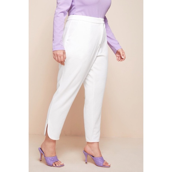 SHEIN Plus Split Hem Slant Pocket Pants - Picture 4 of 10